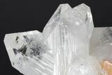 Colorless Apophyllite Crystal Cluster with Stilbite - India #183971-1